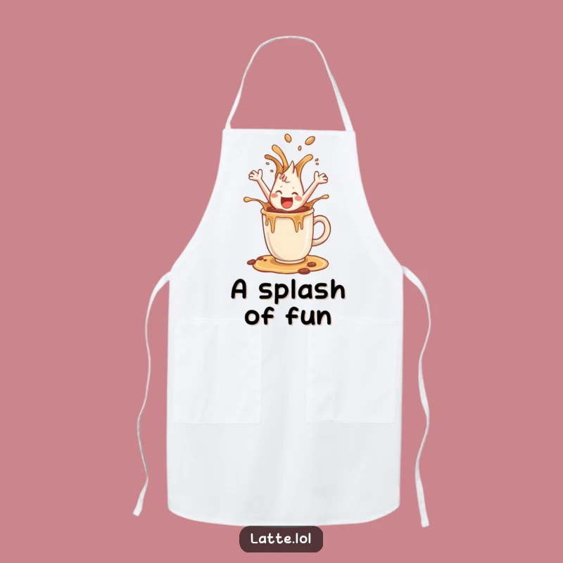 Funny Joyful Splash Apron: Cook with Exuberant Coffee Energy