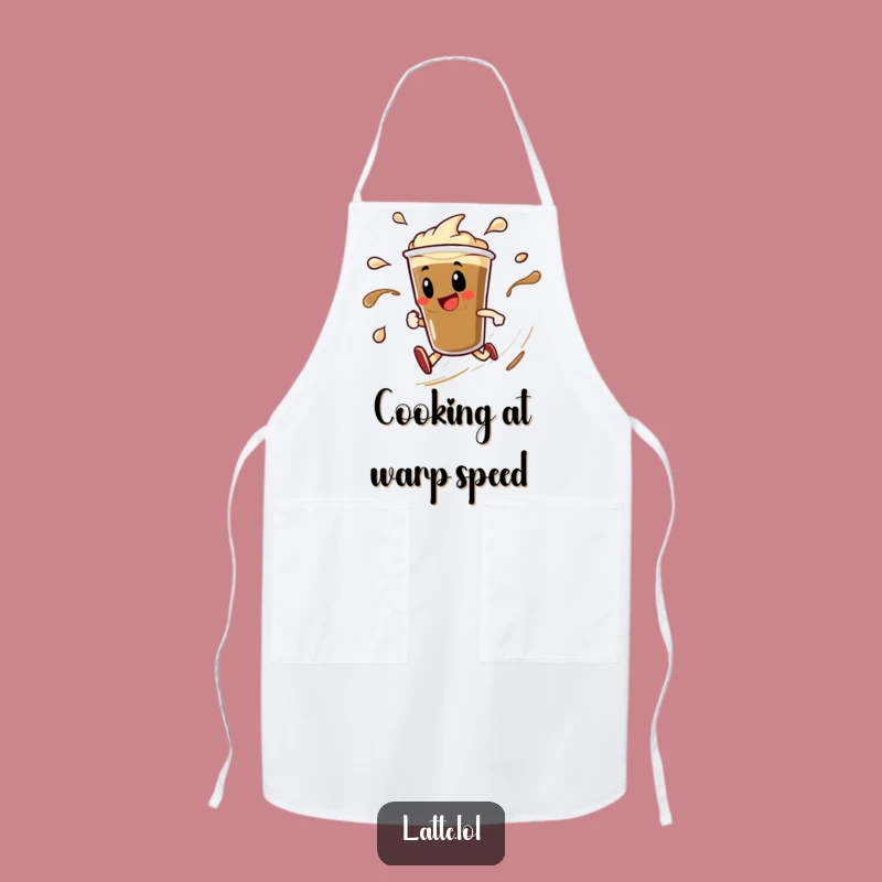 Espresso Spin Funny Apron: Chef's Shot, Speedy Trails, Kitchen Energy Gift