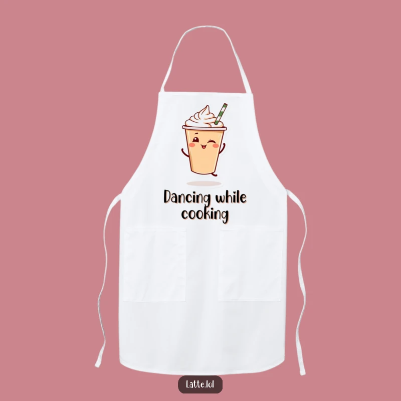 Funny Latte Dance Apron: Serve Up Smiles in the Kitchen, Perfect Gift