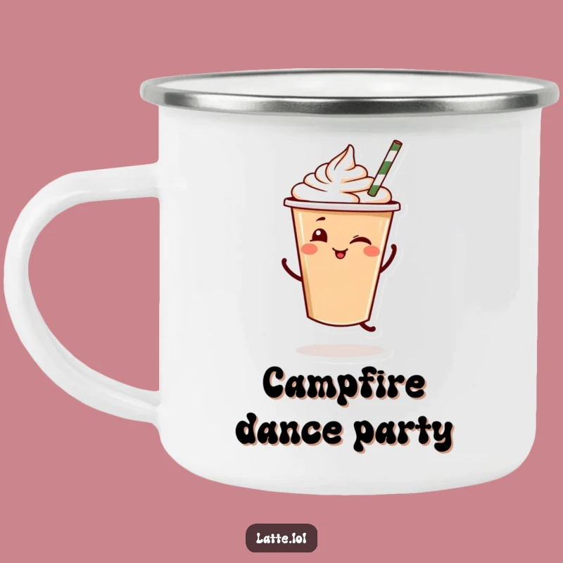 Funny Latte Dance Camping Mug: Sip Your Way to Fun Outdoors, Perfect Gift