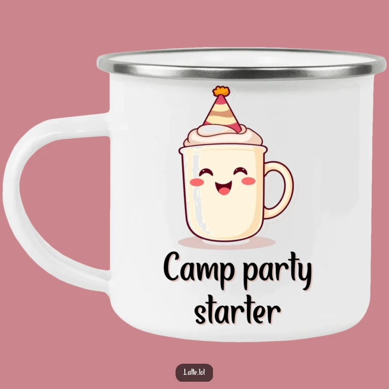 Durable Funny Party Hat Camping Mug: Festive Sips Anywhere
