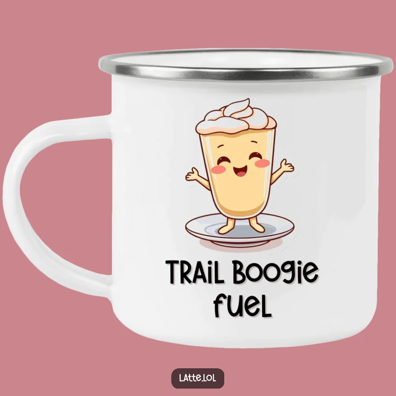 Funny Latte Dance Camping Mug - Cheerful Outdoor Sip