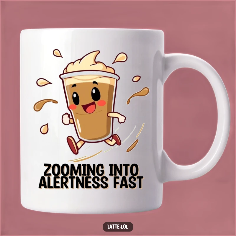 Espresso Spin Funny Mug: Delighted Shot, Speedy Trails, Energetic Coffee Gift
