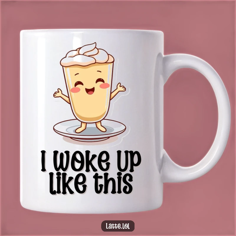 Funny Latte Dance Mug - Cheerful Character Art for Coffee Lovers