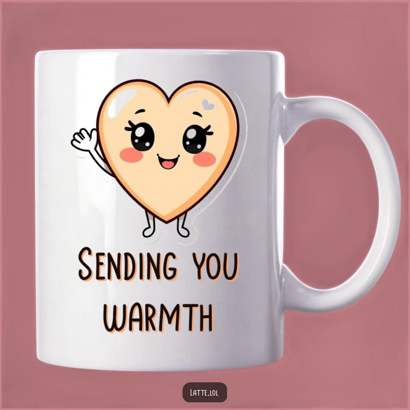 Funny Latte Heart Hug Mug: Cheerful Coffee Character Gift