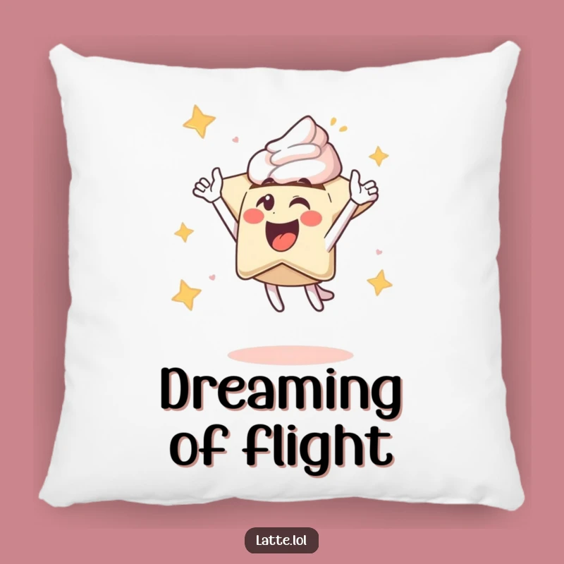 Comfy Funny Latte Art Star Pillow: Huggable Humor for Your Couch