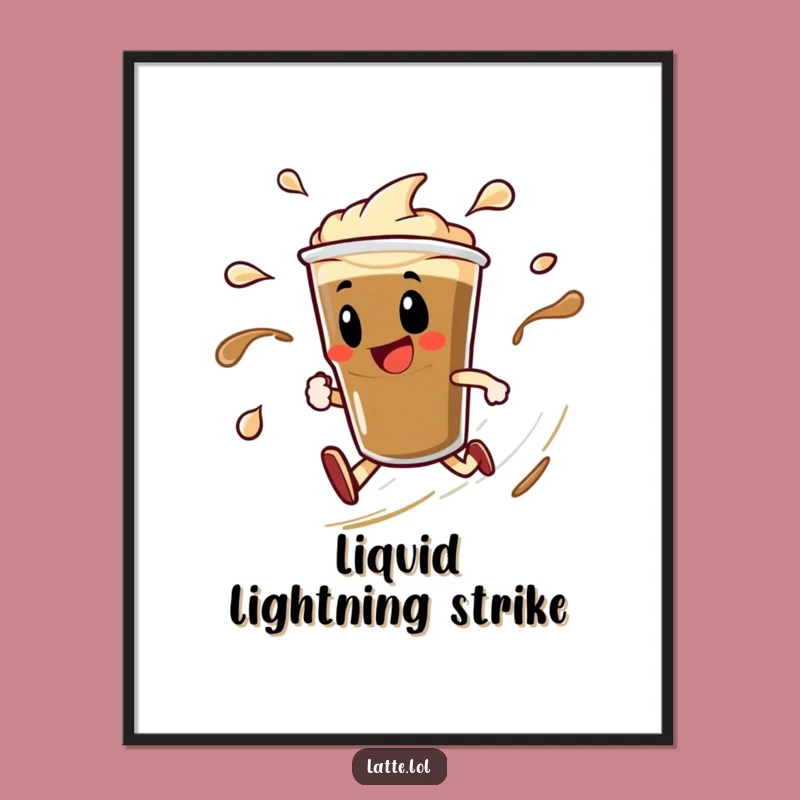 Espresso Spin Digital Art: Delighted Shot, Speedy Trails, Instant Energy Print