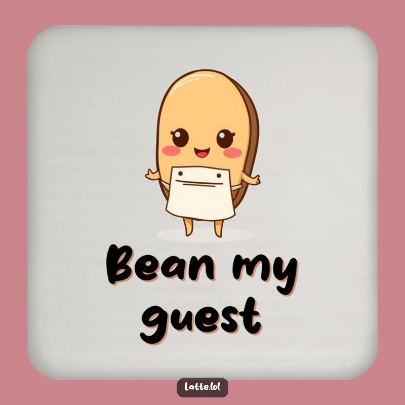 Funny Coffee Bean Apron Coaster: Protect Surfaces with Coffee Charm