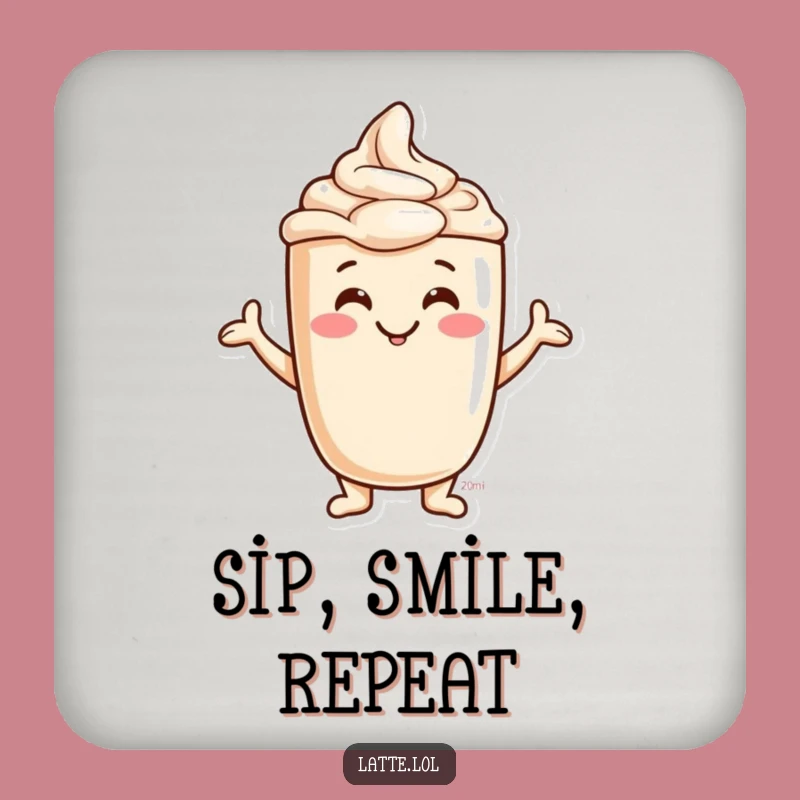 Funny Jovial Latte Foam Coaster - Stylish Surface Protector, Charming Funny Gift