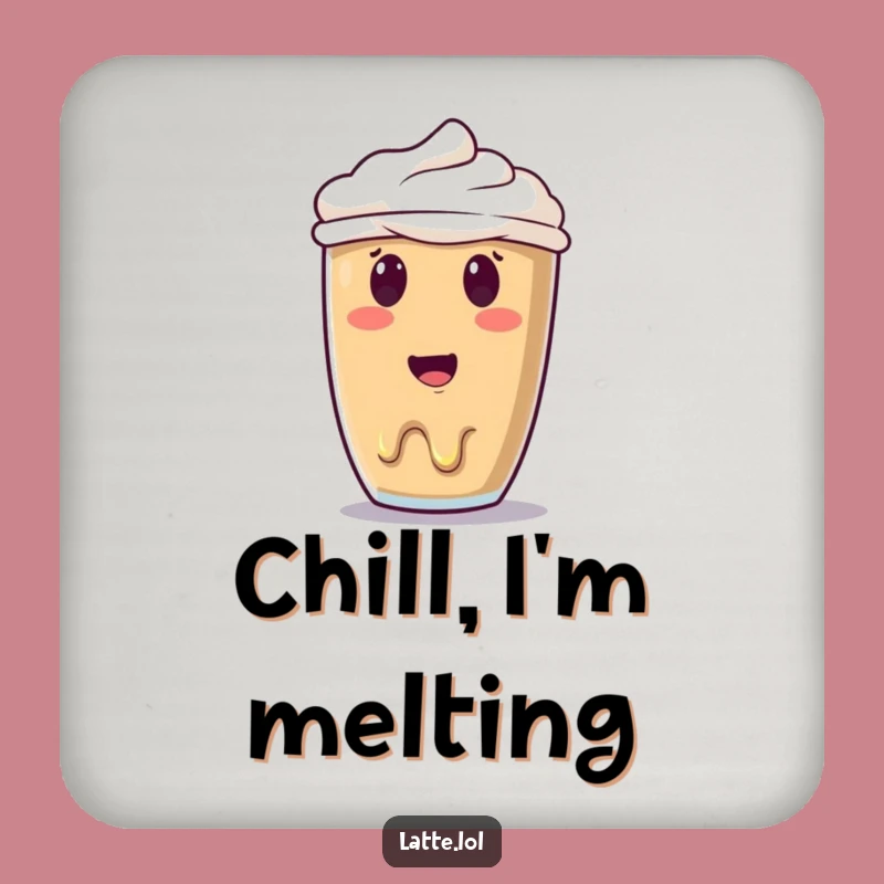 Funny Melting Latte Art Coaster - Surprised Coffee Art, Perfect Table Gift