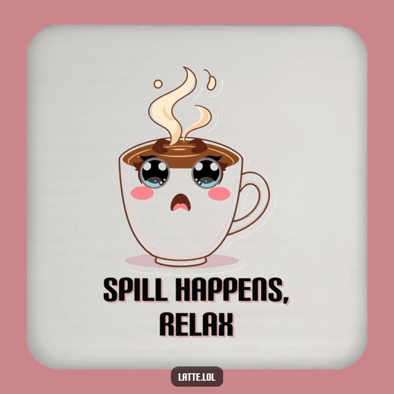 Funny Surprised Coffee Cup Coaster - Protecting Surface, Charming Funny Gift