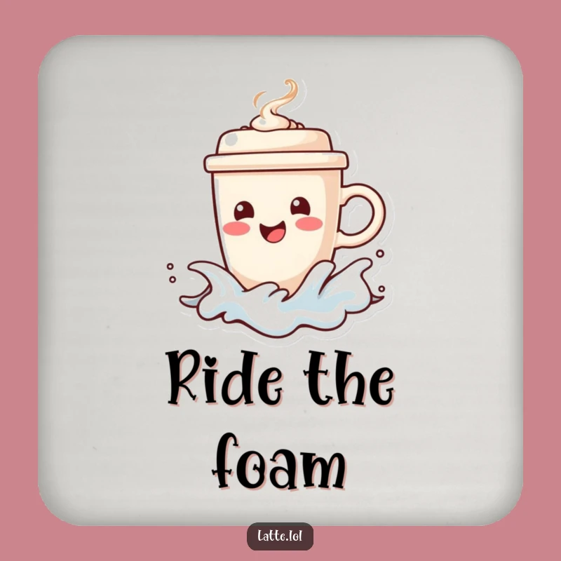 Surfing Coffee Funny Coasters (Set): Happy Cup, Steaming Lid, Protect Surfaces Gift