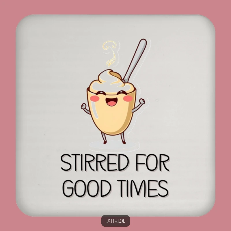 Funny Coffee Spoon Latte Coaster - Protecting Surface, Charming Funny Gift