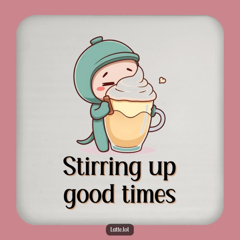 Funny Stirring Mischief Coaster: Protect Your Table with a Giggle