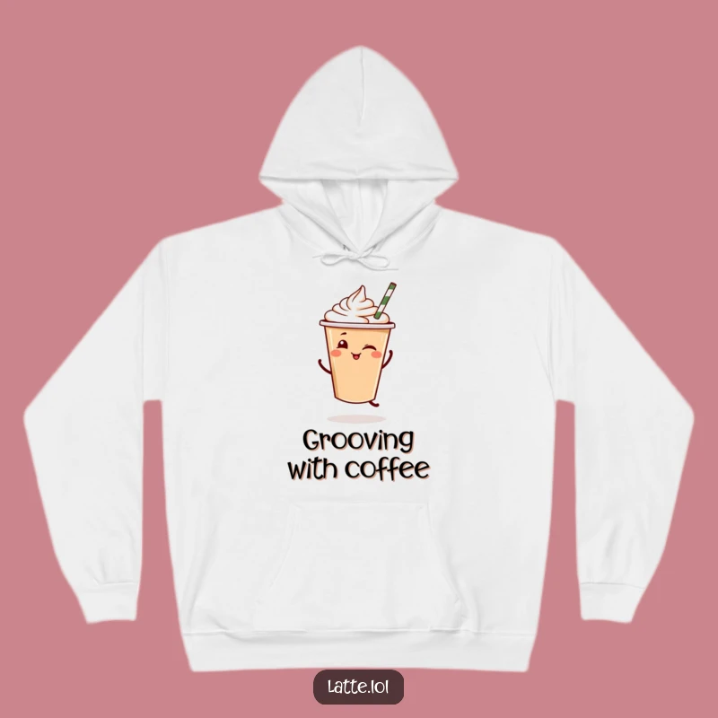 Funny Latte Dance Hoodie: Cozy Up with Morning Vibes, Great Gift