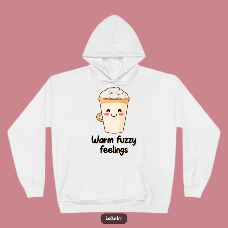 Funny Smiling Latte Cup Hoodie: Cozy Up with a Smile!