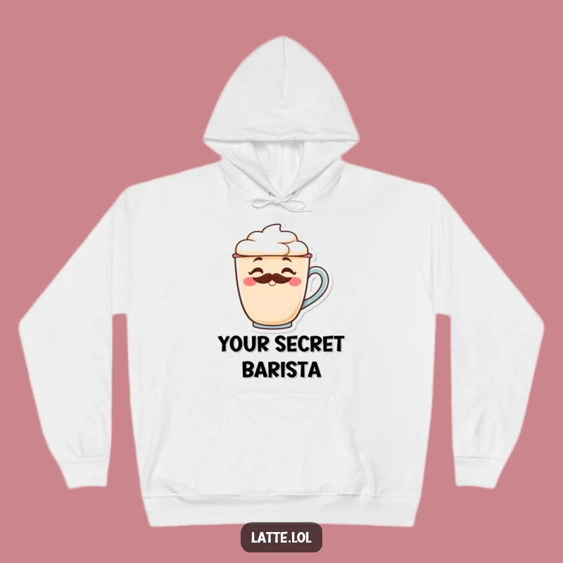 Cozy Funny Latte Mustache Hoodie: Warm & Hilarious Gift for Coffee Addicts
