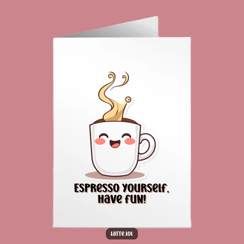 Free Printable Birthday Card: Espresso Shot, Bold Downloadable Gift Idea
