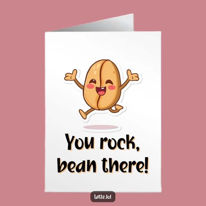 Free Printable Congrats Card: Happy Jumping Bean, Fun Downloadable Gift