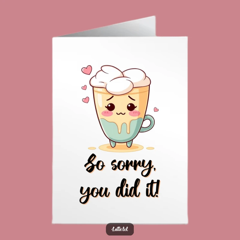 Free Printable Latte Heart Congrats Card - Spilling Joy, Downloadable & Funny