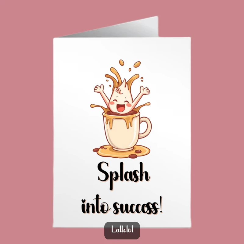 Free Printable Congrats Card: Coffee Splash's Big Win Funny Downloadable Gift