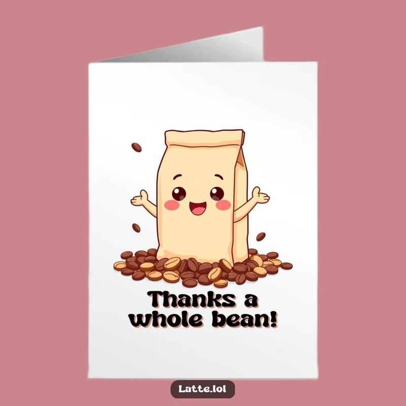 Free Printable Coffee Bag Thank You Card: Humorous Downloadable Message for Coffee Devotees