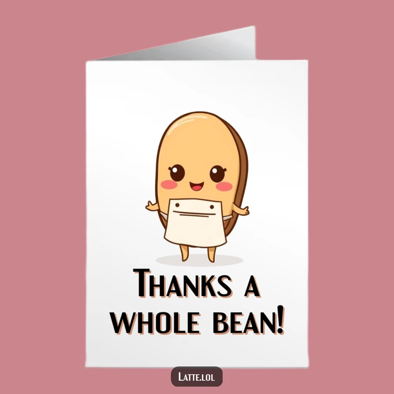 Free Printable Coffee Bean Thank You Card: Apron Character, Heartfelt Downloadable Gift