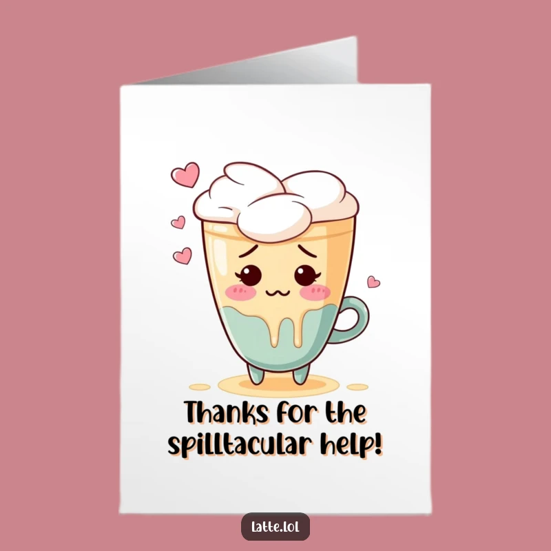 Free Printable Latte Heart Thank You Card - Thanks a Latte!, Downloadable & Sweet