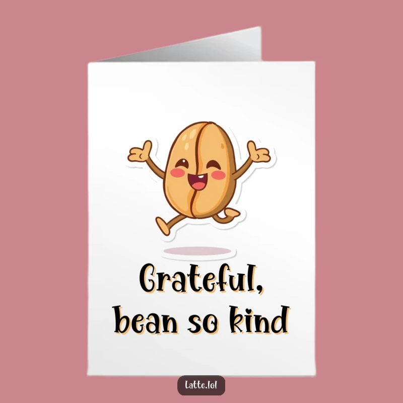 Free Printable Thank You Card: Jumping Coffee Bean, Best Downloadable Gift Ever