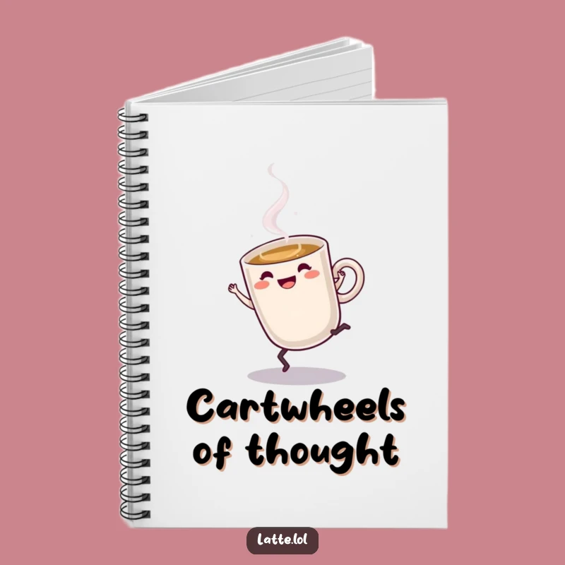 Funny Latte Cartwheel Notebook: Energetic Coffee Ideas Gift