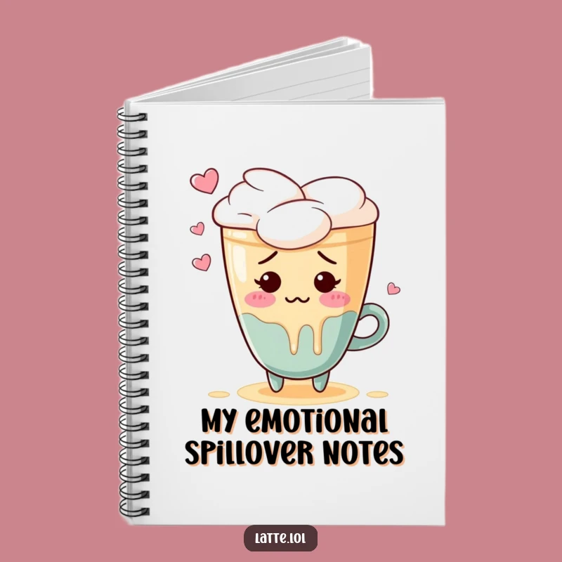 Funny Embarrassed Latte Art Notebook: Blushing Journal Gift