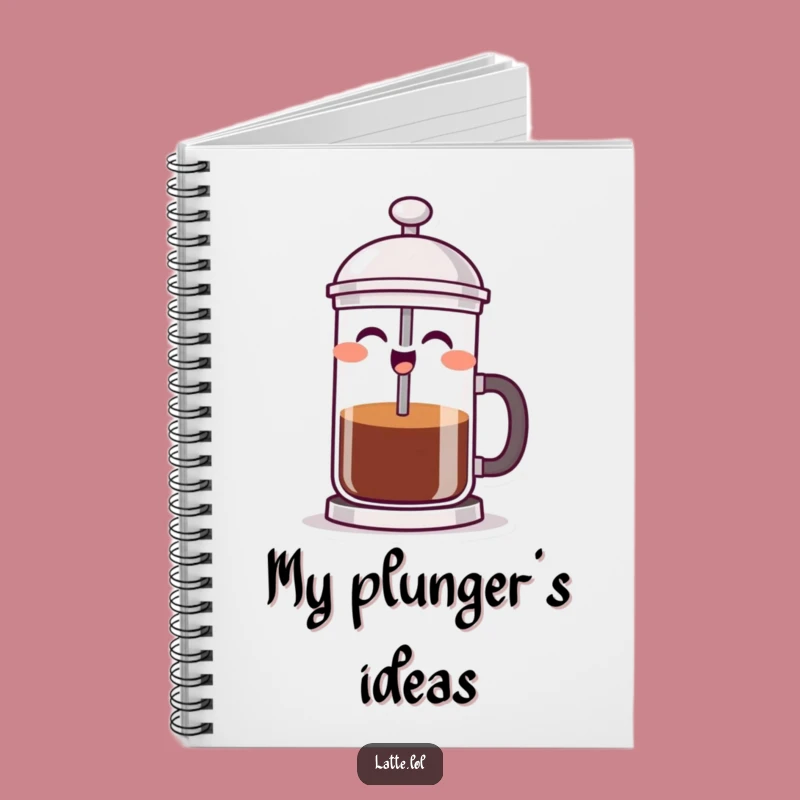 Funny French Press Notebook - Laughing Coffee Diary, Perfect Gift for Writers