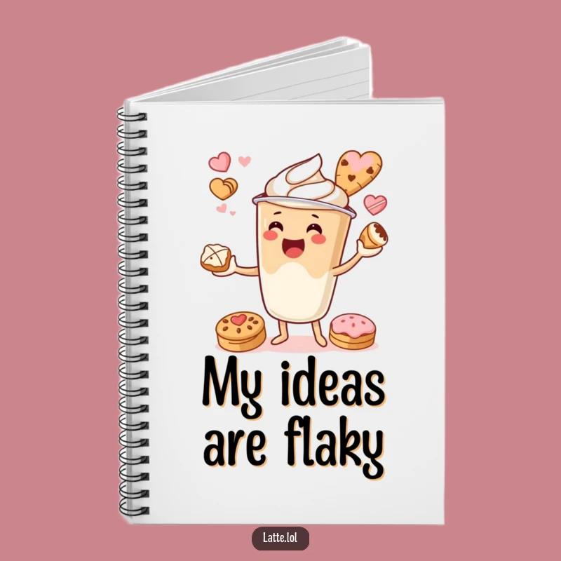 Funny Latte Cup Juggling Pastries Notebook: Jot Down Sweet Ideas