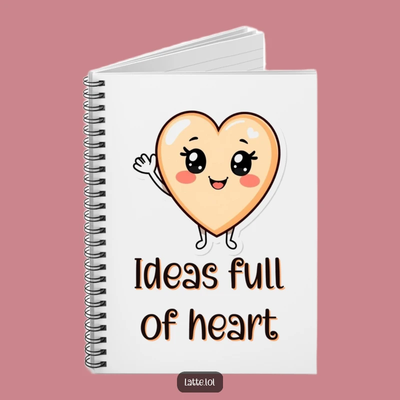 Funny Latte Heart Wave Notebook: Cheerful Coffee Ideas Gift