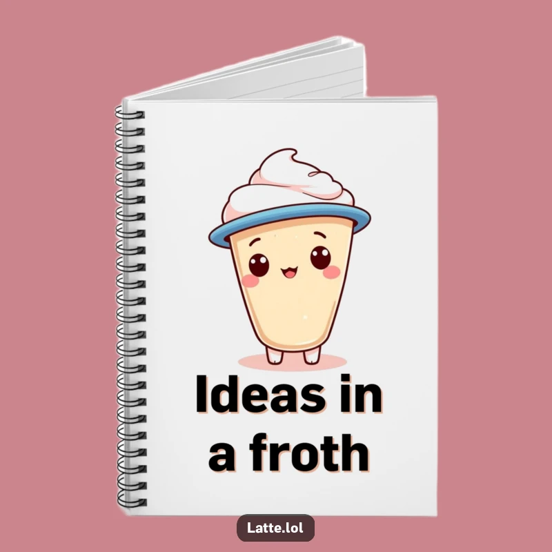 Funny Jaunty Cap Latte Foam Notebook: Jot Down Ideas in Style