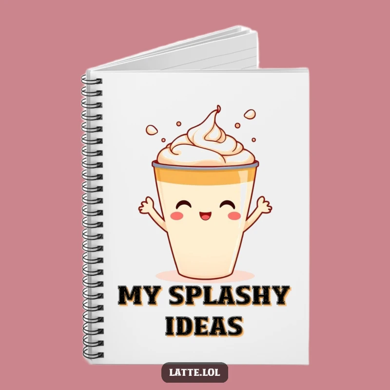 Funny Latte Splash Notebook - Playful Journal for Ideas