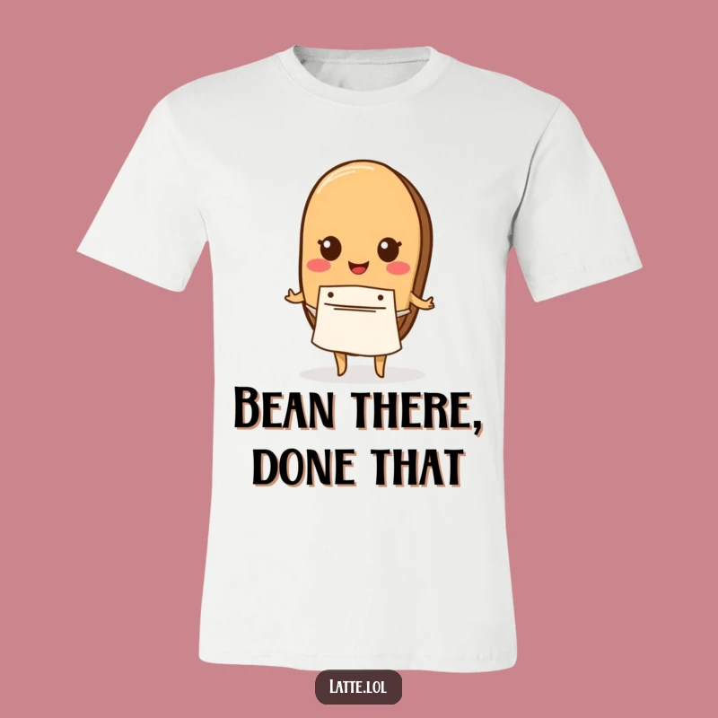 Funny Coffee Bean Apron Tee: Quirky Barista Character Shirt