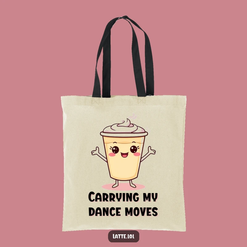 Funny Dancing Latte Tote Bag: Stylish & Hilarious Gift for Coffee Goers