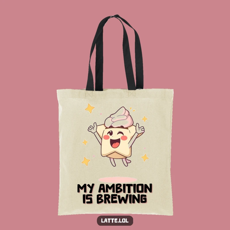 Funny Latte Art Star Tote Bag: Carry Your Enthusiasm Everywhere